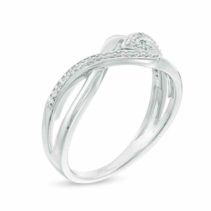 0.12 CT. T.W. Diamond Looped Ring Sterling Silver