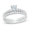 Thumbnail Image 0 of 1.00 CT. T.W. Certified Canadian Diamond Bridal Set in 14K White Gold (I/I2)