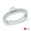 Thumbnail Image 1 of 0.45 CT. T.W. Certified Canadian Diamond Bridal Set in 14K White Gold (I/I2)