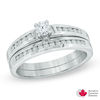 Thumbnail Image 1 of 0.45 CT. T.W. Certified Canadian Diamond Bridal Set in 14K White Gold (I/I2)