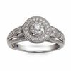 Thumbnail Image 0 of 0.10 CT. T.W. Diamond Twinkle Promise Ring in Sterling Silver