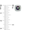 Thumbnail Image 2 of 5.0mm Mystic Fire® Topaz and Lab-Created White Sapphire Frame Stud Earrings in Sterling Silver