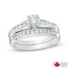 Thumbnail Image 1 of 1.00 CT. T.W. Certified Canadian Diamond Bridal Set in 14K White Gold (I/I2)