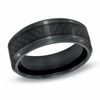 Thumbnail Image 1 of Men's 8.0mm Comfort Fit Carbon Fibre Inlay Black Titanium Wedding Band - Size 10