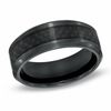 Thumbnail Image 0 of Men's 8.0mm Comfort Fit Carbon Fibre Inlay Black Titanium Wedding Band - Size 10