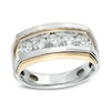 Thumbnail Image 0 of Men's 1.00 CT. T.W. Diamond Five Stone Ring in 10K Two-Tone Gold - Size 10