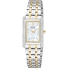 Thumbnail Image 0 of Ladies' Citizen Quartz Crystal Two-Tone Watch with Rectangular Mother-of-Pearl Dial (Model: EK1124-54D)