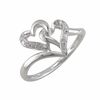 Thumbnail Image 0 of Diamond Accent Double Heart Ring in 10K White Gold