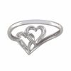 Thumbnail Image 2 of Diamond Accent Double Heart Ring in 10K White Gold