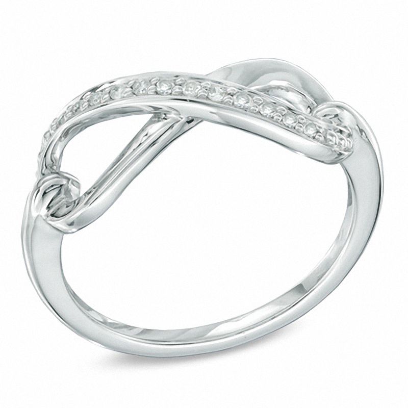 Diamond Accent Infinity Ring Sterling Silver
