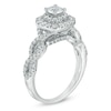1.00 CT. T.W. Certified Diamond Double Frame Engagement Ring in 14K White Gold (I/I1)