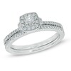 Thumbnail Image 1 of 0.33 CT. T.W. Diamond Frame Vintage-Style Bridal Set in 10K White Gold