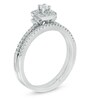 Thumbnail Image 1 of 0.33 CT. T.W. Diamond Frame Vintage-Style Bridal Set in 10K White Gold