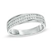 Thumbnail Image 0 of Men's 0.25 CT. T.W. Diamond Channel Ring in 10K White Gold