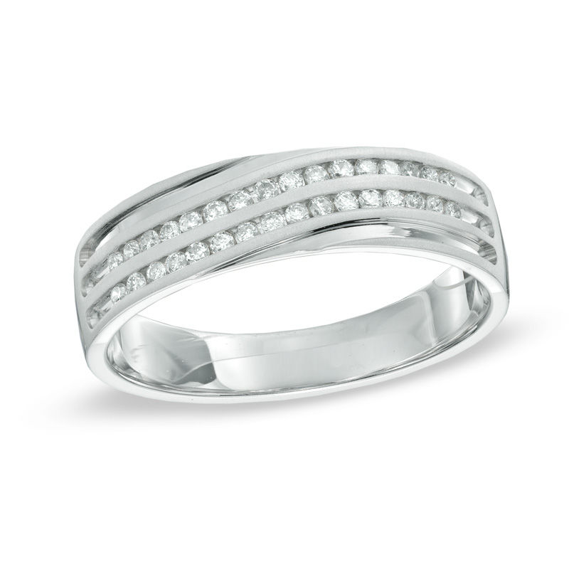CT. T.W. Diamond Channel Ring in 10K White Gold