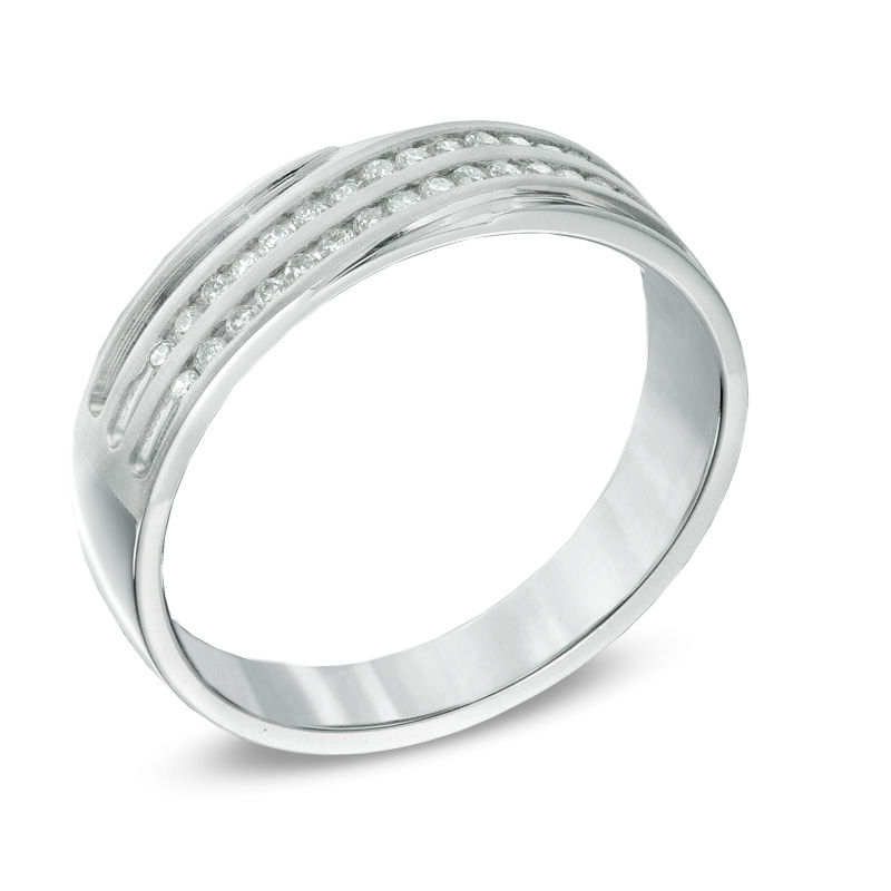 CT. T.W. Diamond Channel Ring in 10K White Gold