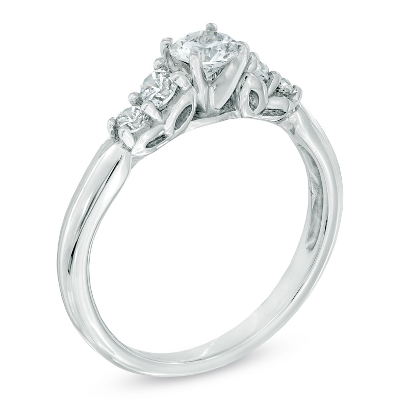 Main Image 2 of Celebration Canadian Lux® 0.57 CT. T.W. Certified Diamond Engagement Ring in 18K White Gold (I/SI2)