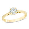 Thumbnail Image 0 of 0.34 CT. T.W. Certified Canadian Diamond Frame Engagement Ring in 14K Gold (I/I1)