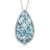 Thumbnail Image 0 of Blue and White Topaz Pear-Shaped Pendant in Sterling Silver