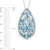 Thumbnail Image 1 of Blue and White Topaz Pear-Shaped Pendant in Sterling Silver
