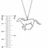 0.04 CT. T.W. Diamond Running Horse Pendant in Sterling Silver
