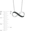 Thumbnail Image 1 of Black Diamond Accent Sideways Infinity Necklace in Sterling Silver - 16"