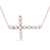 Thumbnail Image 0 of Diamond Accent Sideways Cross Necklace in 10K Rose Gold