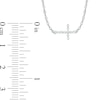 Diamond Accent Sideways Cross Necklace in 10K Rose Gold