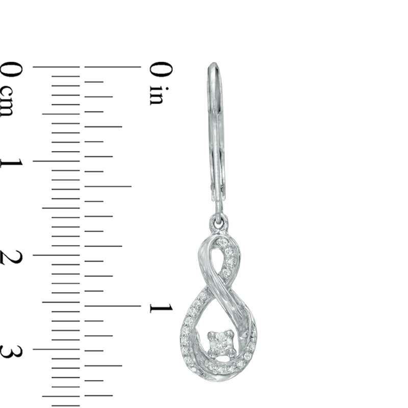 0.25 CT. T.W. Certified Canadian Diamond Infinity Drop Earrings in Sterling Silver (I/I2)