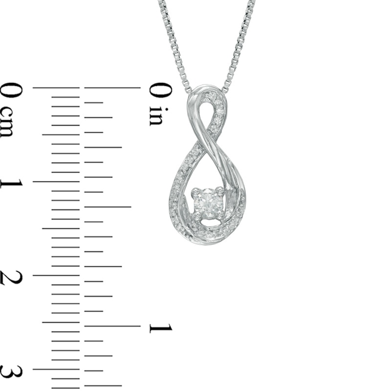0.20 CT. T.W. Certified Canadian Diamond Infinity Pendant in Sterling Silver (I/I2)
