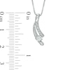 Thumbnail Image 1 of 0.15 CT. T.W. Certified Canadian Diamond Ribbon Pendant in Sterling Silver (I/I2)