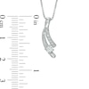 0.15 CT. T.W. Certified Canadian Diamond Ribbon Pendant in Sterling Silver (I/I2)
