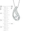 Thumbnail Image 1 of 0.18 CT. T.W. Certified Canadian Diamond Abstract Teardrop Pendant in Sterling Silver (I/I2)