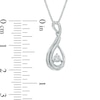 0.10 CT. Certified Canadian Diamond Abstract Teardrop Pendant in Sterling Silver (I/I2)