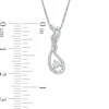 Thumbnail Image 1 of 0.10 CT. Certified Canadian Diamond Cascading Teardrop Pendant in Sterling Silver (I/I2)