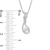 Thumbnail Image 1 of 0.10 CT. Certified Canadian Diamond Cascading Teardrop Pendant in Sterling Silver (I/I2)