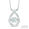 Thumbnail Image 1 of 6.0mm Lab-Created White Sapphire Pendant in Sterling Silver