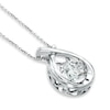 Thumbnail Image 3 of 6.0mm Lab-Created White Sapphire Pendant in Sterling Silver