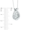 Thumbnail Image 4 of 6.0mm Lab-Created White Sapphire Pendant in Sterling Silver