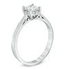 Thumbnail Image 2 of 0.33 CT. T.W. Certified Canadian Princess-Cut Diamond Frame Engagement Ring in 14K White Gold (I/I1)