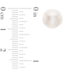 9.0-10.0mm Button Freshwater Cultured Pearl Stud Earrings in 14K Gold