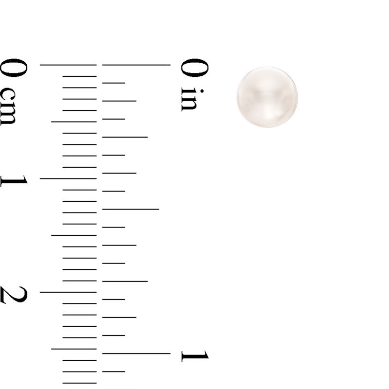 Main Image 2 of 5.0-6.0mm Freshwater Cultured Pearl Stud Earrings in 14K Gold