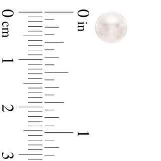 6.0-7.0mm Freshwater Cultured Pearl Stud Earrings in 14K Gold