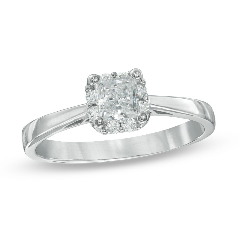 Main Image 1 of 0.50 CT. T.W. Certified Canadian Princess-Cut Diamond Engagement Ring in 14K White Gold (I/I1)