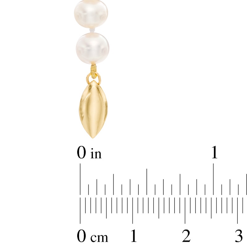 6.0 - 7.0mm Cultured Freshwater Pearl Strand Necklace with 14K Gold Clasp