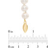 7.0-8.0mm Freshwater Cultured Pearl Strand Necklace with 14K Gold Clasp