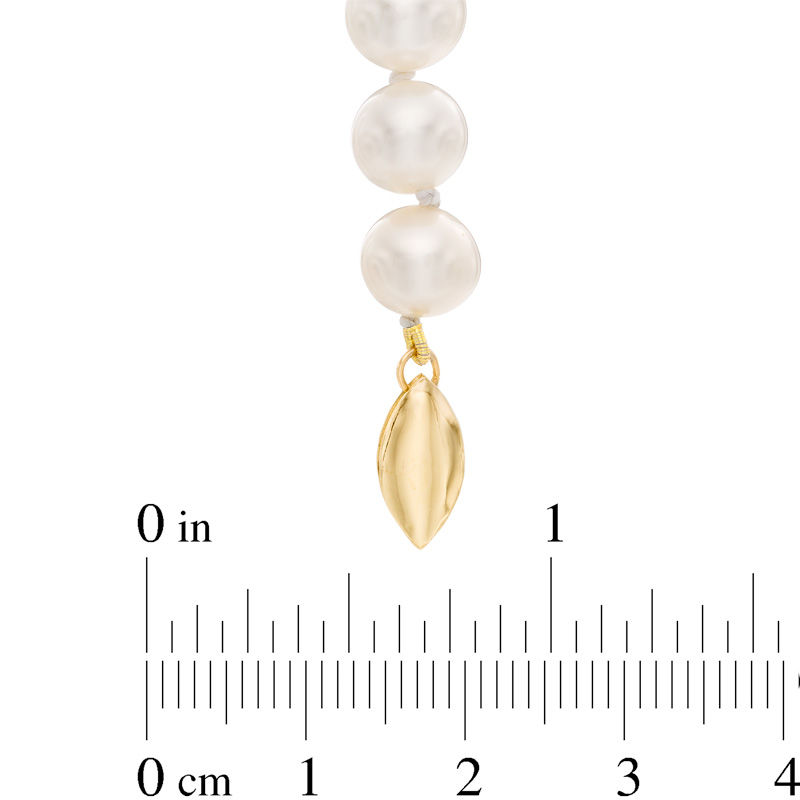 Main Image 2 of 7.0-8.0mm Freshwater Cultured Pearl Strand Necklace with 14K Gold Clasp