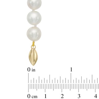 8.0-10.0mm Freshwater Cultured Pearl Graduated Strand Necklace with 14K Gold Clasp