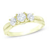 0.95 CT. T.W. Diamond Past Present Future® Engagement Ring in 14K Gold