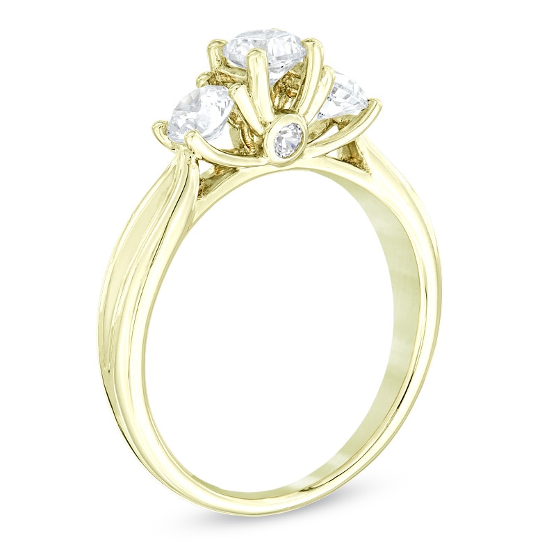 0.95 CT. T.W. Diamond Past Present Future® Engagement Ring in 14K Gold